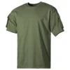 MFH US Short Sleeved T-Shirt With Sleeve Pockets OD Green