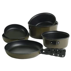 Mil-Tec Aluminium 7-Piece Cooking Set Olive
