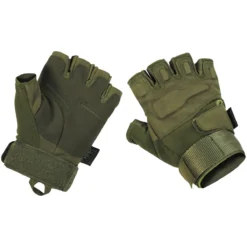 MFH Protect Tactical Fingerless Gloves OD Green