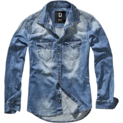 Brandit Riley Denim Shirt Denim Blue