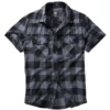 Brandit Half Sleeve Check Shirt Black/Grey