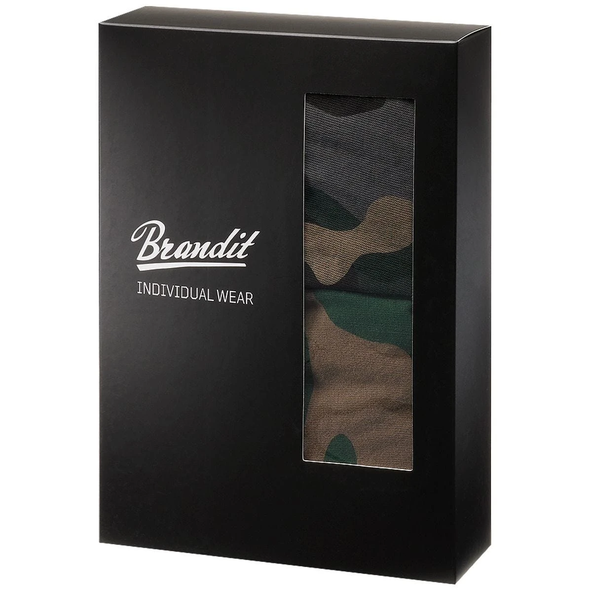 Brandit Boxer Shorts Logo 2 Pack Woodland / Dark Camo - Image 4