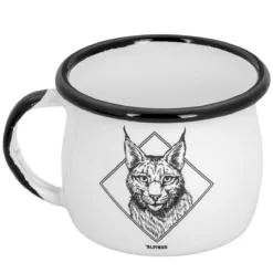 Alpinus Enamel Mug Lynx White