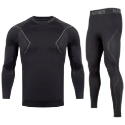 Alpinus Men Active Base Layer Set Black-Grey