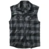 Brandit Checkshirt Sleeveless Black / Grey