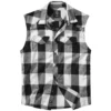 Brandit Checkshirt Sleeveless White / Black
