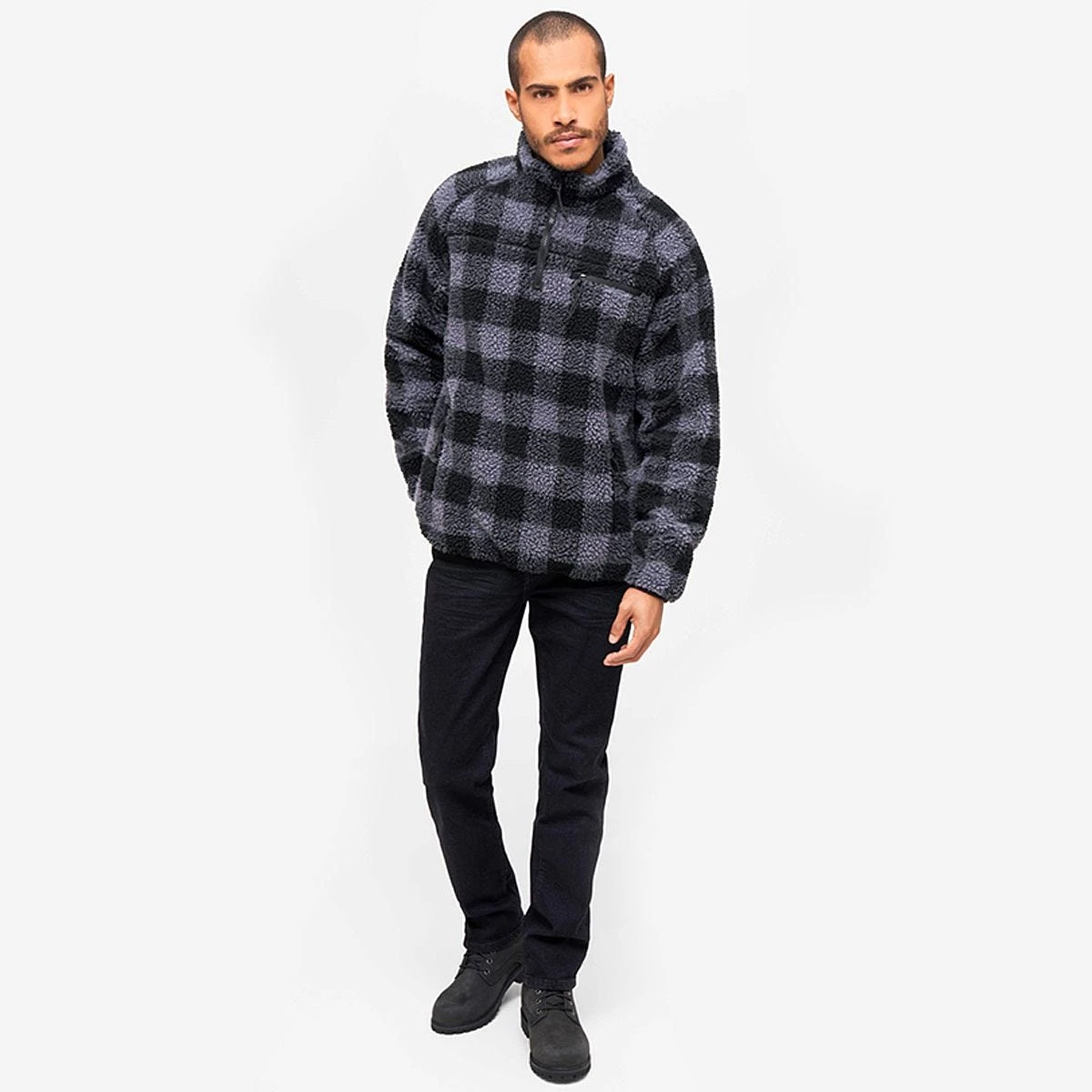 Brandit Teddyfleece Troyer Black/Grey - Image 2