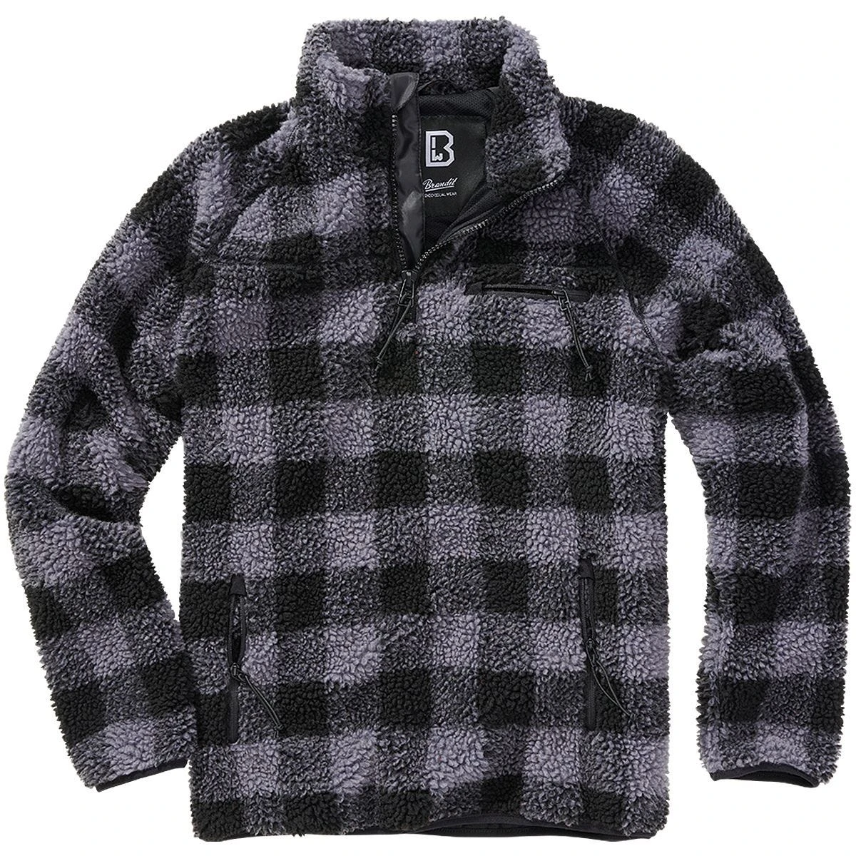 Brandit Teddyfleece Troyer Black/Grey - Image 3