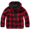 Brandit Kids Teddyfleece Hooded Jacket Red/Black