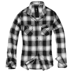 Brandit Ladies Amy Flanell Shirt White/Black
