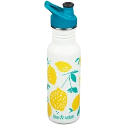 Klean Kanteen Classic Narrow 532ml Bottle Sport Cap Lemon