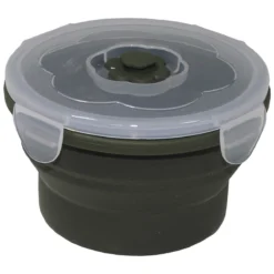 Fox Outdoor Foldable Bowl Round 540ml Lockable Lids OD Green