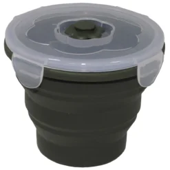 Fox Outdoor Foldable Bowl Round 660ml Lockable Lids OD Green
