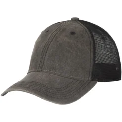 Helikon Plain Trucker Cap Cotton Dirty Washed Black / Black A