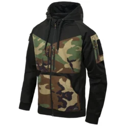 Helikon Rogue Hoodie Full Zip Black / US Woodland
