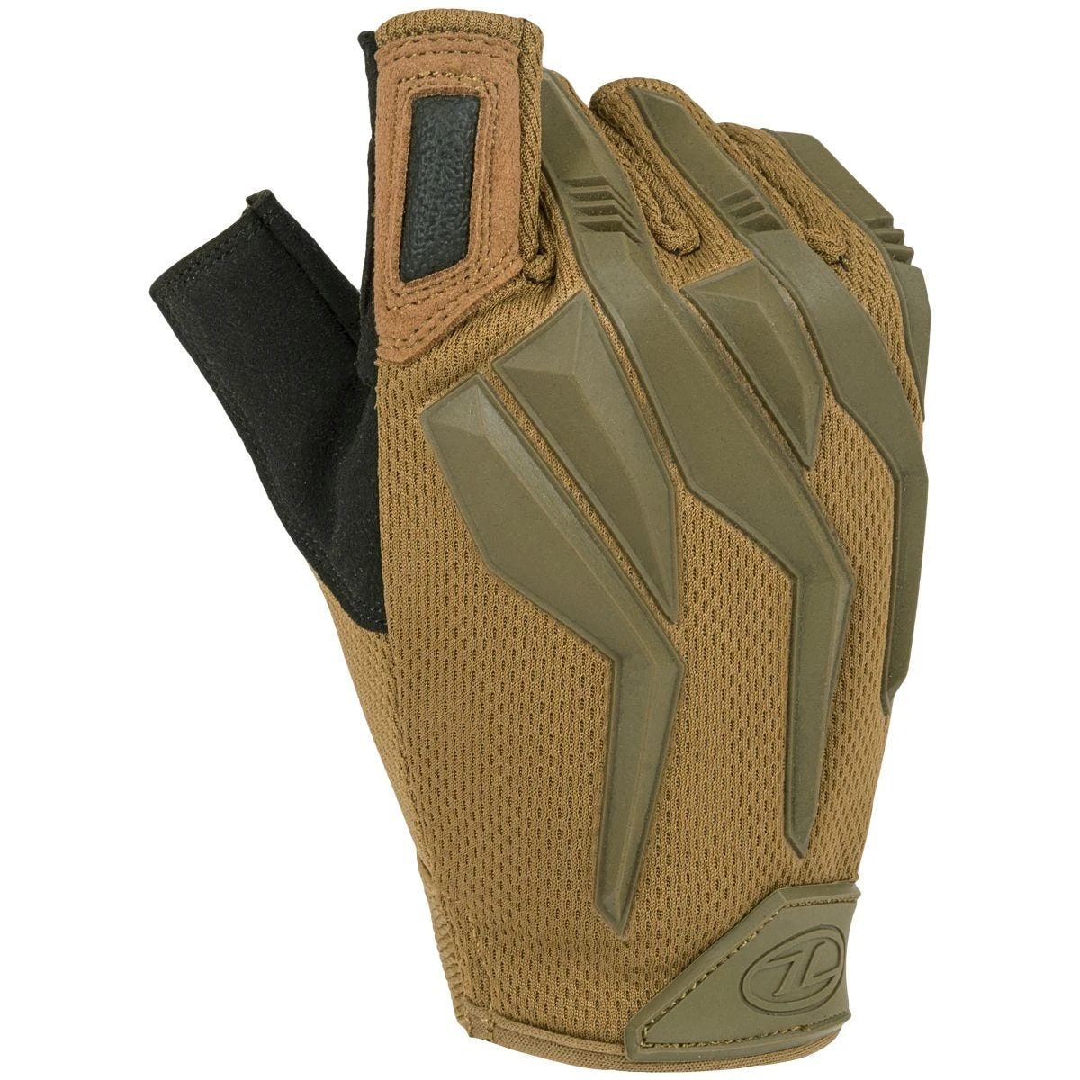 Highlander Forces Raptor Fingerless Gloves Coyote Tan - Image 2