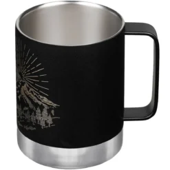Klean Kanteen 355ml Insulated Camp Mug W/Tumbler Lid Mountain-Black