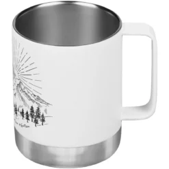 Klean Kanteen 355ml Insulated Camp Mug W/Tumbler Lid Mountain-Matte White