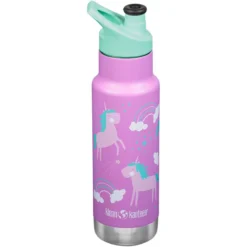 Klean Kanteen Kid Kanteen 355ml Classic Insulated Bottle Sport Cap Unicorns