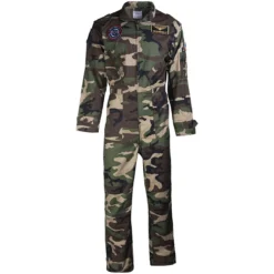 Mil-Tec US Flight Coverall With Patches Woodland