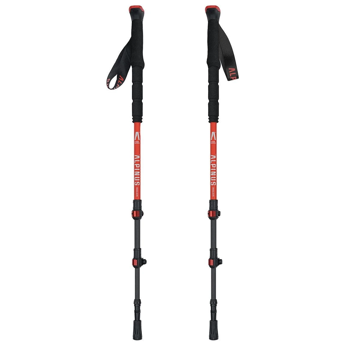 Alpinus Pro Trekking Poles Dhaulagiri Red