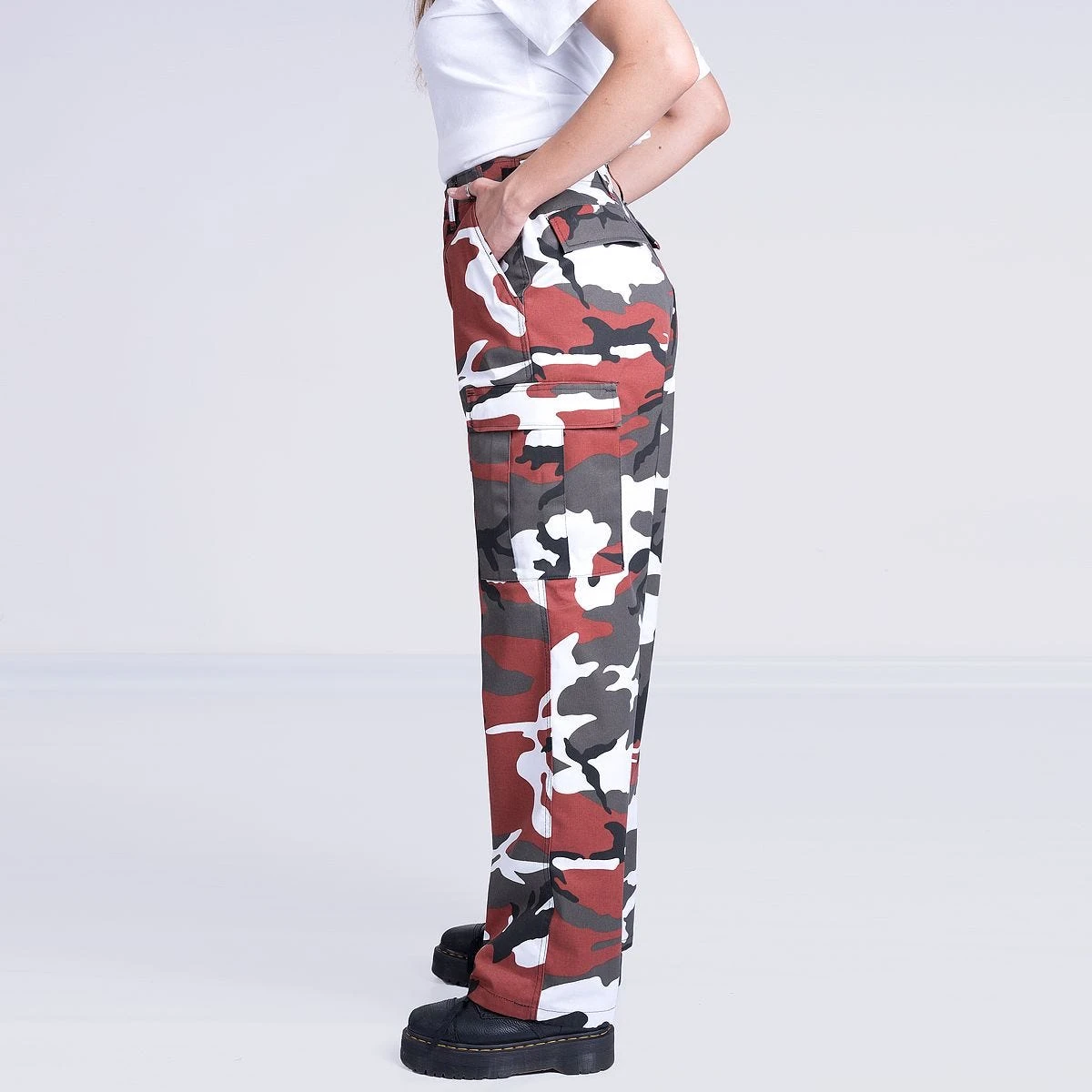 Mil-Tec Ladies Ranger Trousers Red Camo - Image 2