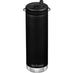 Klean Kanteen TKWide 592ml Insulated Bottle Twits Cap W/Straw Black