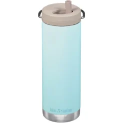 Klean Kanteen TKWide 592ml Insulated Bottle Twits Cap W/Straw Blue Tint