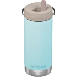 Klean Kanteen TKWide 355ml Insulated Bottle Twist Cap W/Straw Blue Tint