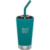 Klean Kanteen 473ml Tumbler Vacuum Insulated Straw Lid Emerald Bay