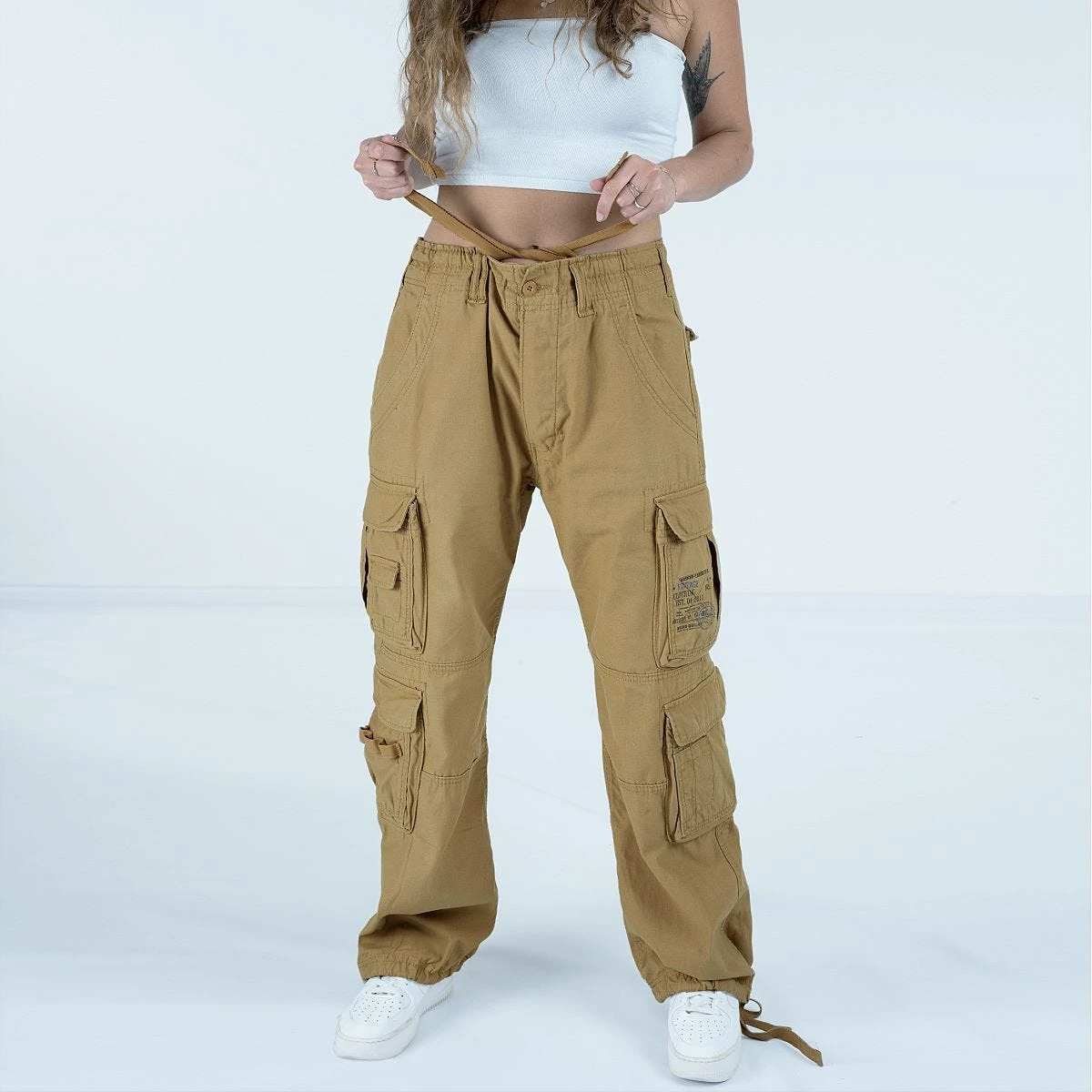 Brandit Ladies Pure Vintage Trousers Beige - Image 3