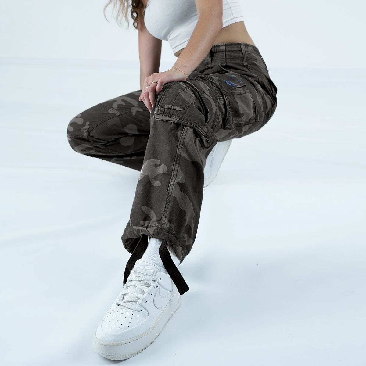 Brandit Ladies Pure Vintage Trousers Dark Camo - Image 2