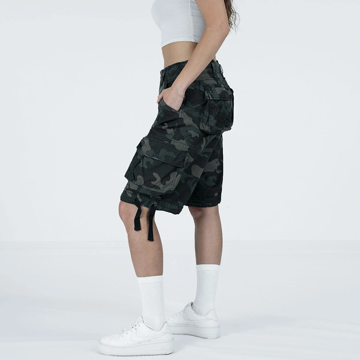 Brandit Ladies Urban Legend Shorts Dark Camo - Image 2