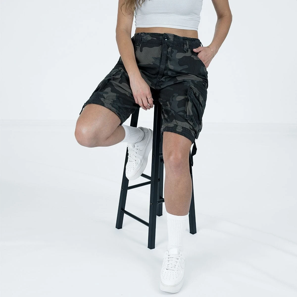 Brandit Ladies Urban Legend Shorts Dark Camo - Image 3