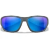 Wiley X WX Climb Glasses - Captivate Polarized Blue Mirror Lenses / Matte Grey Frame