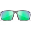 Wiley X WX Grid Glasses - Captivate Polarized Green Mirror Lenses / Matte Cool Grey Frame
