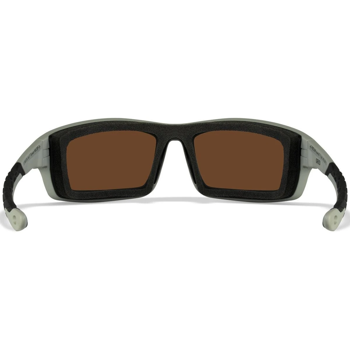 Wiley X WX Grid Glasses - Captivate Polarized Green Mirror Lenses / Matte Cool Grey Frame - Image 5