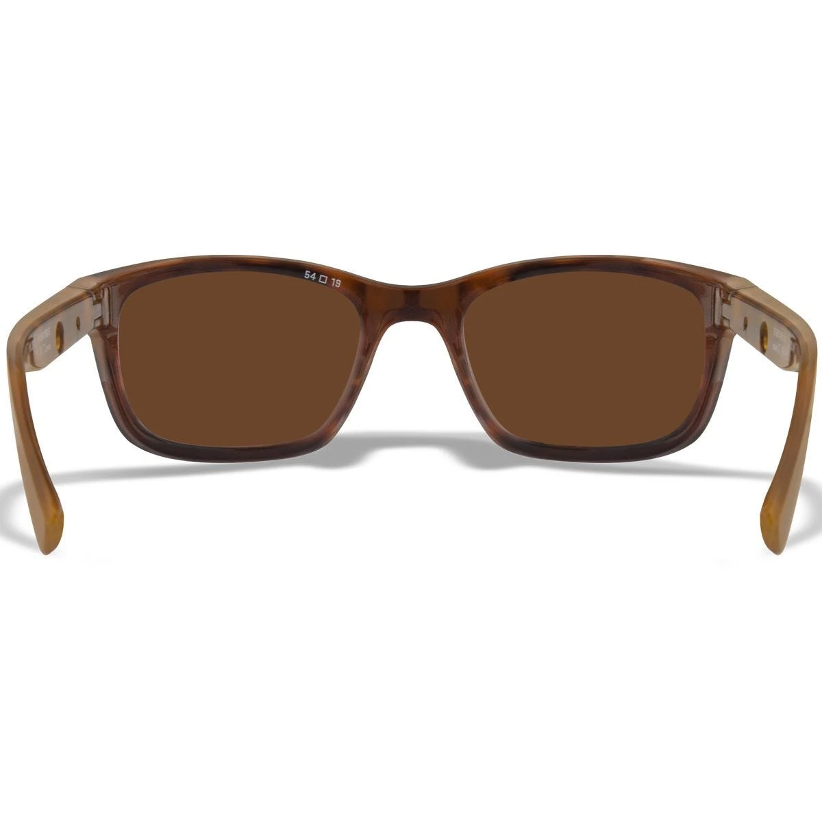 Wiley X WX Helix Glasses - Captivate Polarized Green Mirror Lenses / Gloss Demi Brown Frame - Image 5