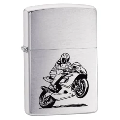 Zippo Motorcycle Brushed Chrome