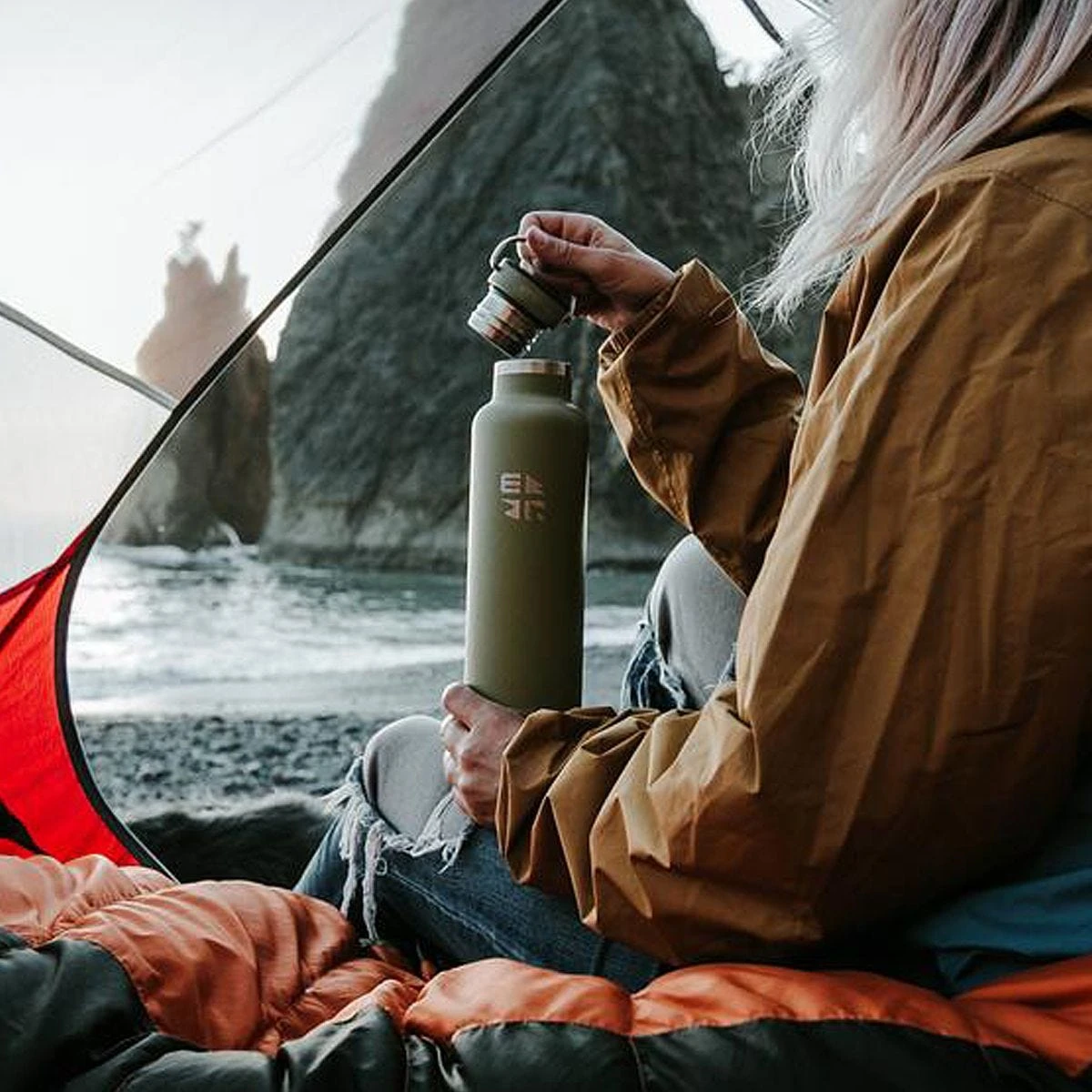 Earthwell Woodie Vacuum Bottle 650ml Pine / Sequoia Pine - Image 6