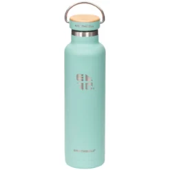 Earthwell Woodie Vacuum Bottle 650ml Pine / Aqua Blue