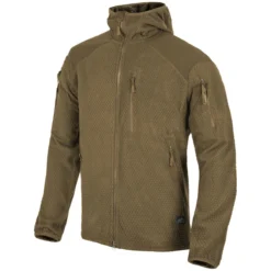 Helikon Alpha Hoodie Jacket Grid Fleece Coyote