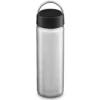 Klean Kanteen Wide Mouth 800ml Bottle With Loop Cap Brushed Stainless