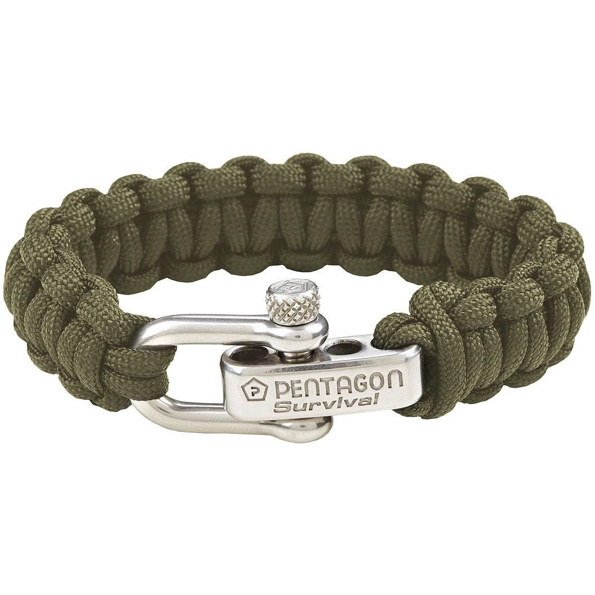 Pentagon Survival Bracelet Olive Green - Image 2