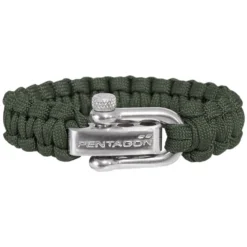 Pentagon Survival Bracelet Camo Green