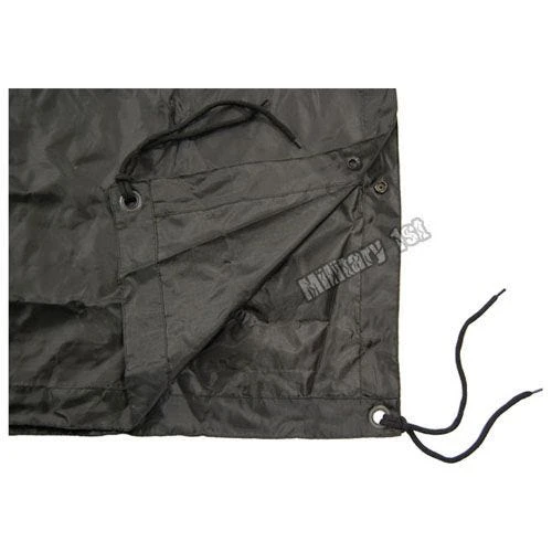 Waterproof Poncho Ripstop Black - Image 5
