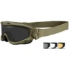 Wiley X Spear Goggles - Smoke Grey + Clear + Light Rust Lens / Tan Frame