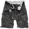 Surplus Division Shorts Black Camo